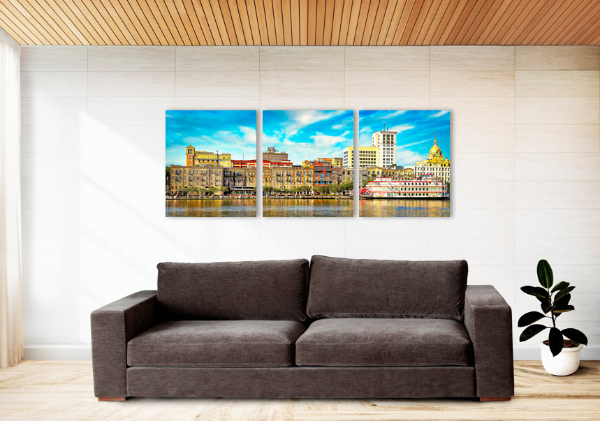River Street Morning_Triptych